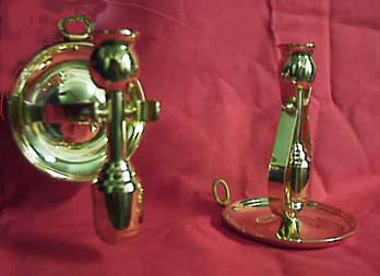 Bronze ship and nautical bells & mermaid bracket, candlestick for yacht,  boat or home.