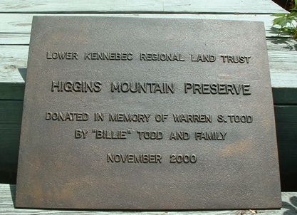 16 x 20 inch commemorative Land Trust plaque - oxidized