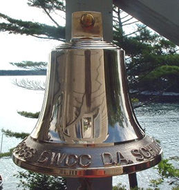 M18 8 3/4 inch bell with custom lettering at the rim